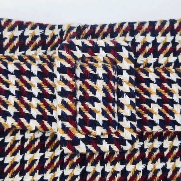 Zara Belted Tweed Mini Skirt Size Medium High Waist Multicolor Preppy Academia - Picture 3 of 10